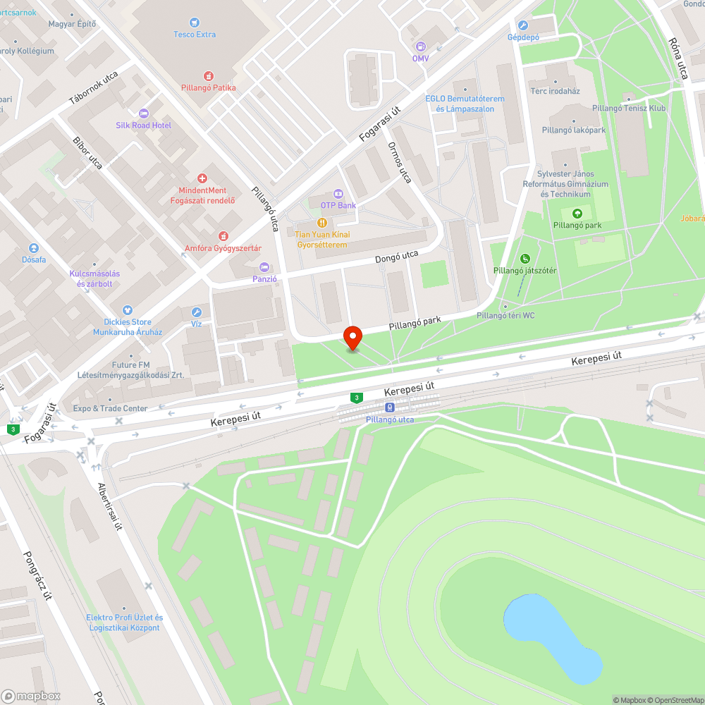 Kiszáradt fa bejelentés helye