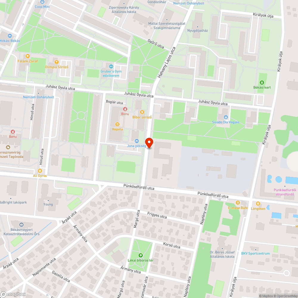 Parkoló és fű bejelentés helye