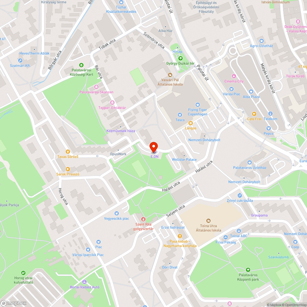 Rác utcában elhagyott Mazda bejelentés helye