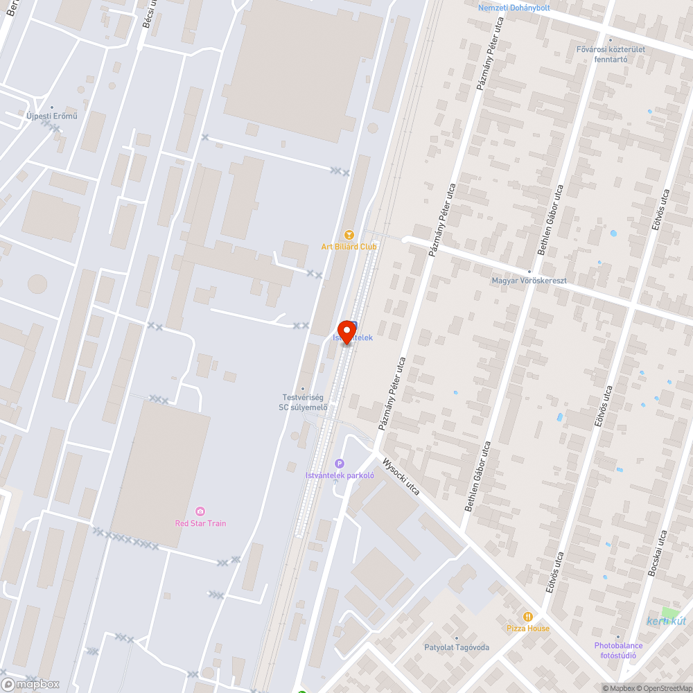 Megálló bejelentés helye