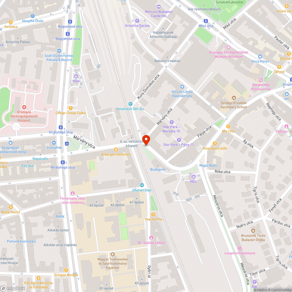 Elfelejtett aszfaltozás a Győző utcában bejelentés helye