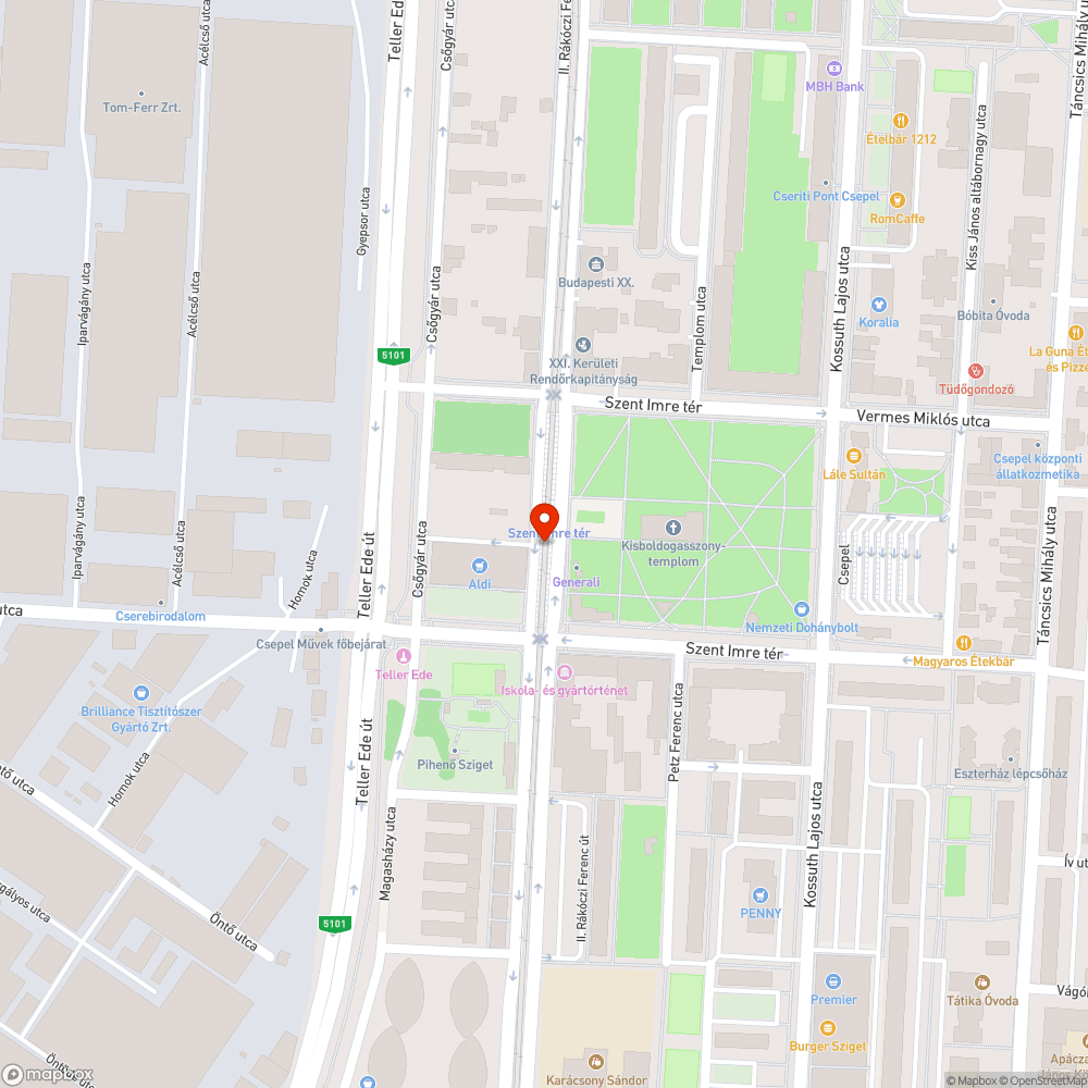 Hiányzó üveglapok - Szent Imre tér H bejelentés helye