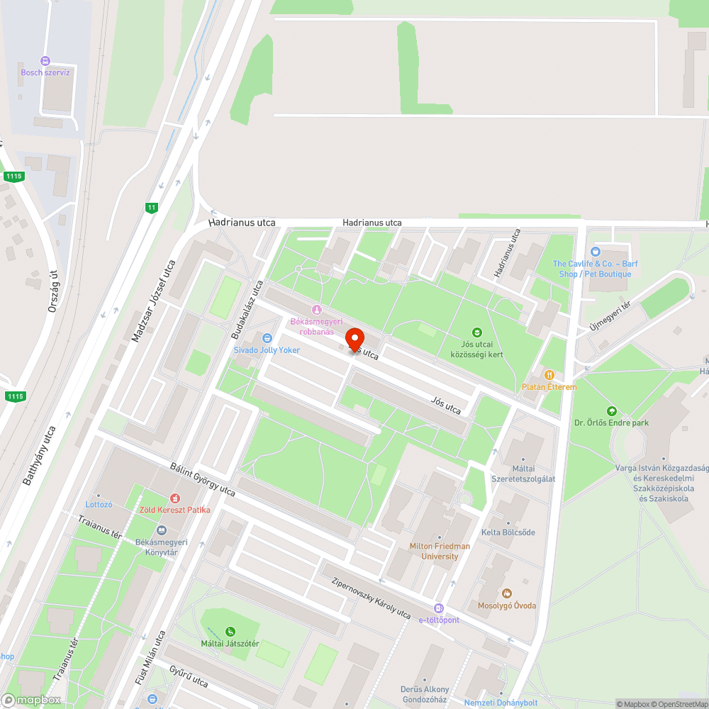 Gödör az úttesten. bejelentés helye