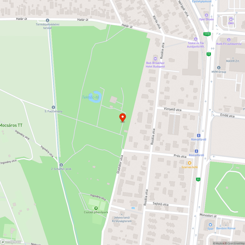 Illegális hulladéklerakás Mocsárosdűlőn bejelentés helye