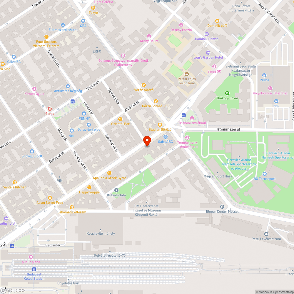 Firkás tábla (Reiner Frigyes park) bejelentés helye