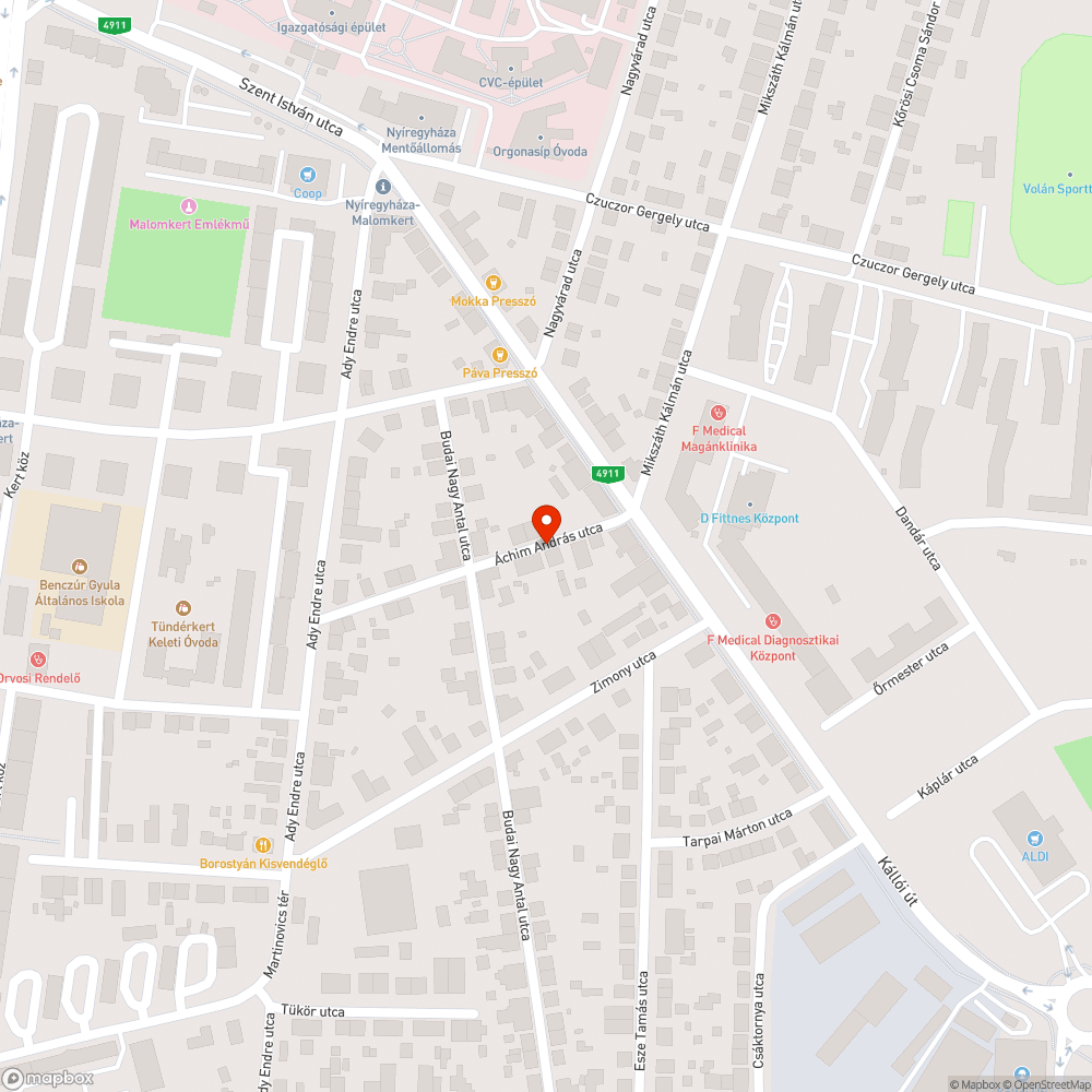 Ott hagyott autó, Áchim András út bejelentés helye