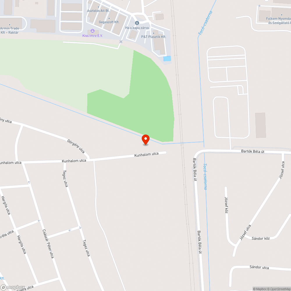 Kunhalom utcai állapot bejelentés helye