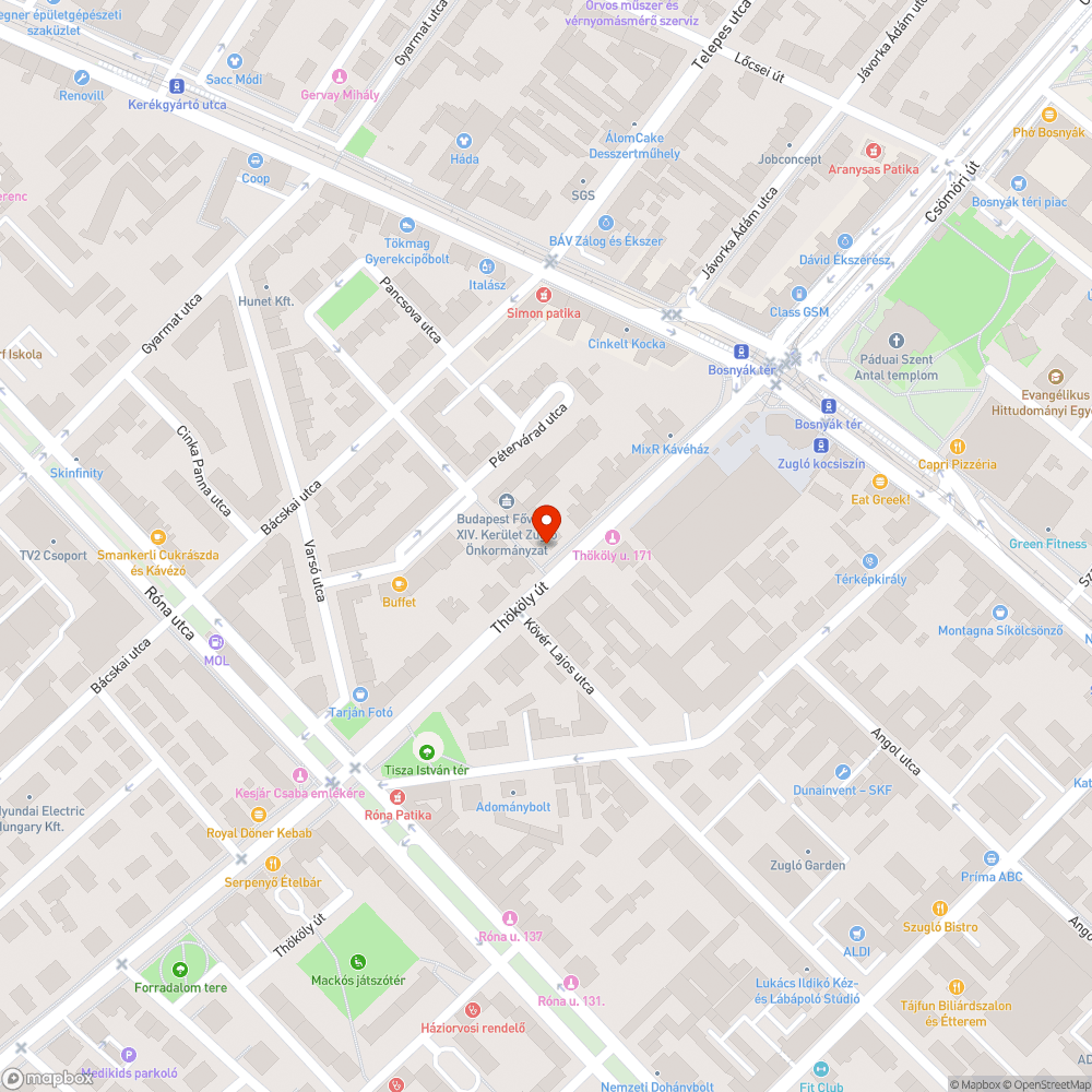 Folyamatosan elmozgatott parkolásgátló kőtömbök felszámolása. bejelentés helye