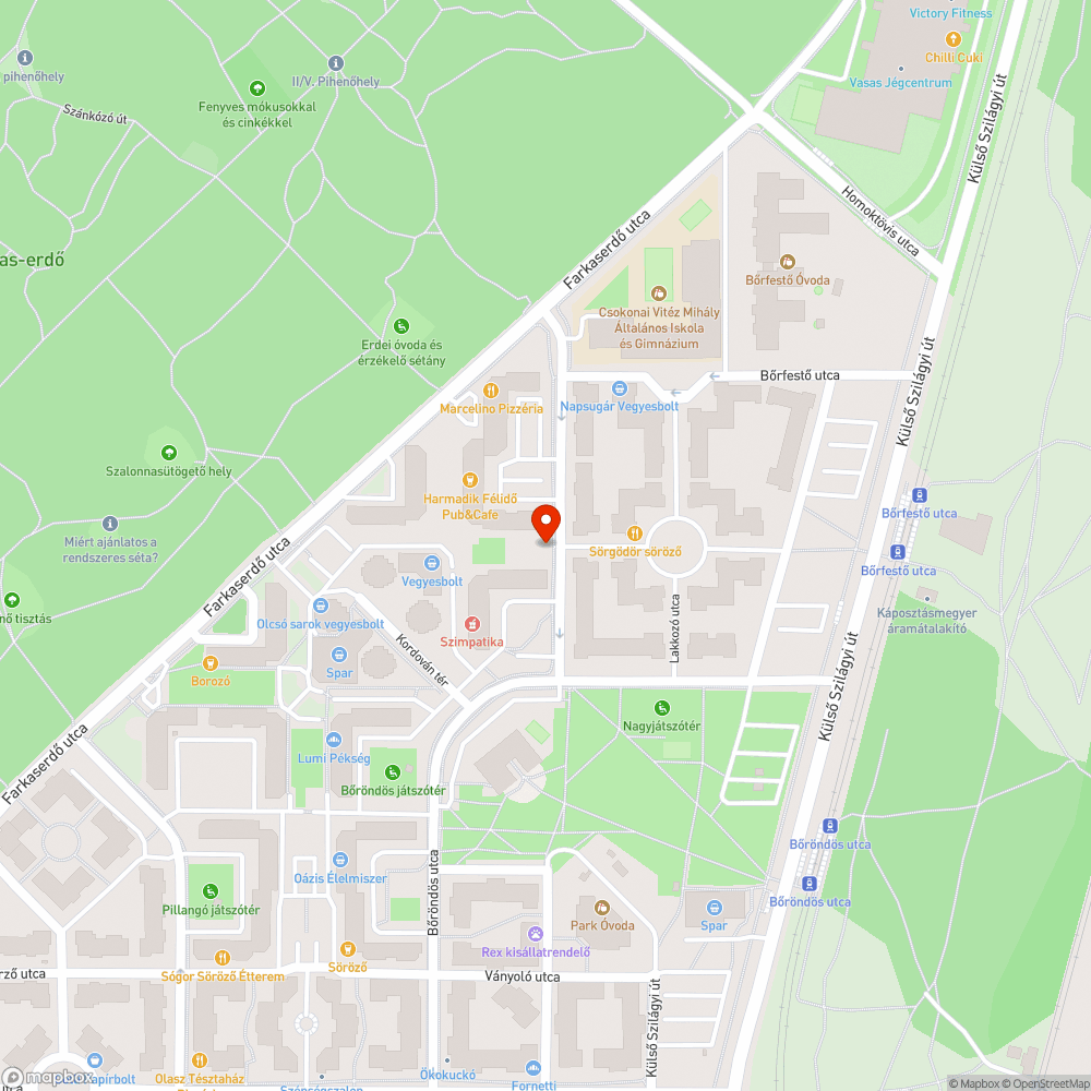 Félig kidőlt fa bejelentés helye