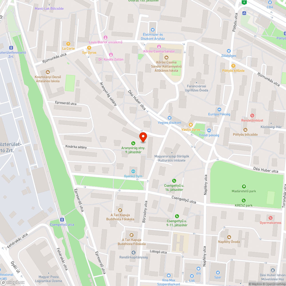 Elromlott ivókút bejelentés helye