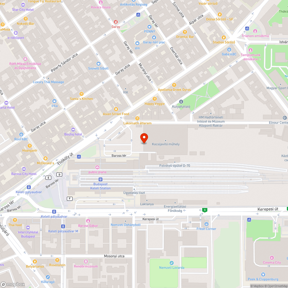 Piszkos Baross tér bejelentés helye