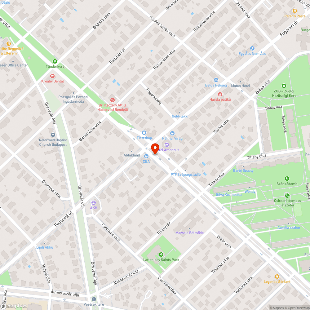 Rozsdás vasak zöldterületen bejelentés helye