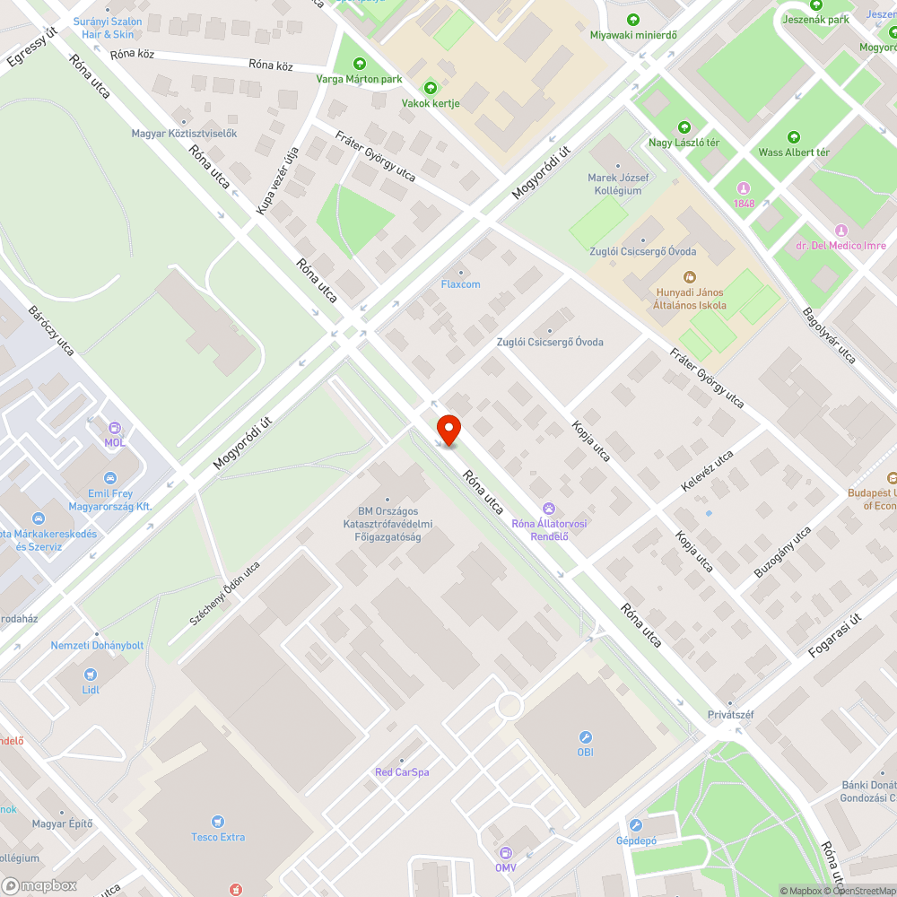 Hiányzó fák bejelentés helye