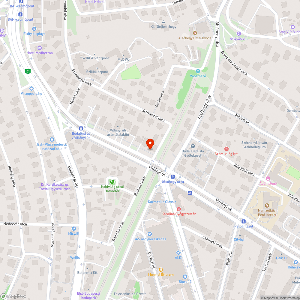 Elhagyott autó bejelentés helye