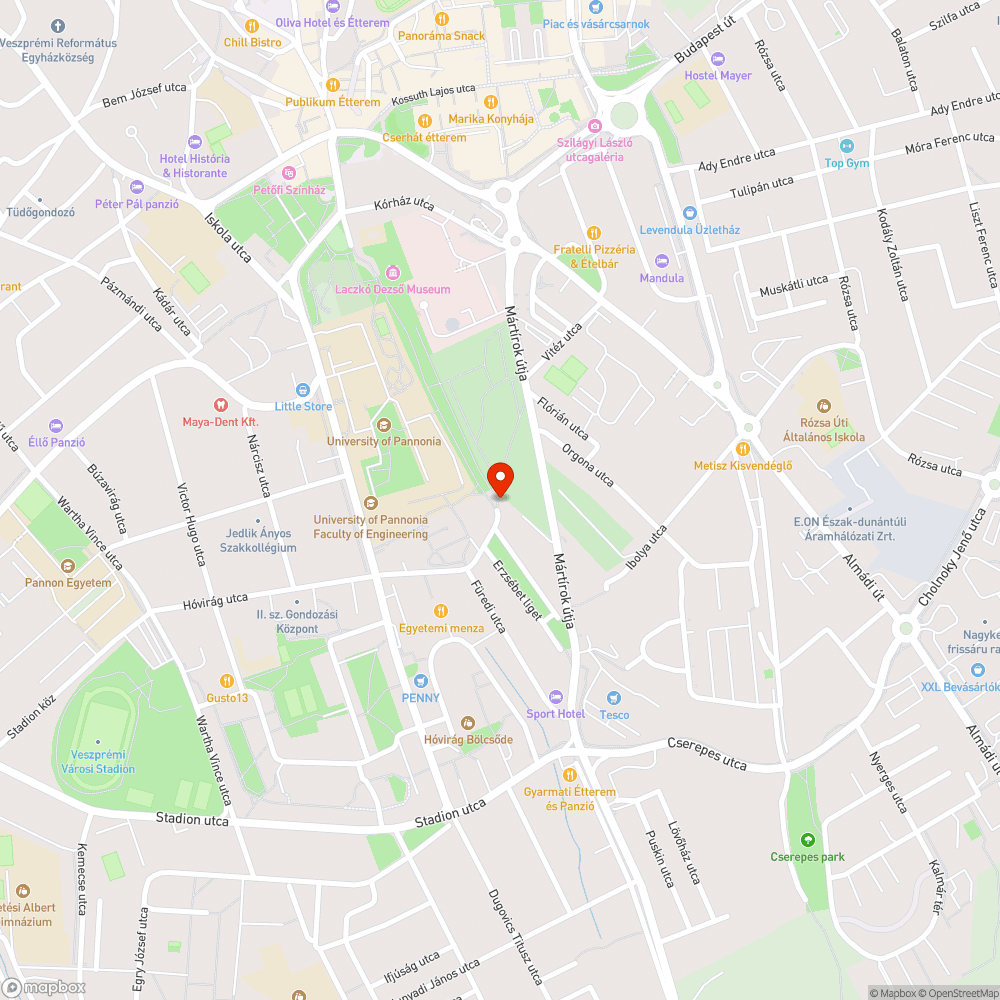 Esővízzel és sárral elöntött járda bejelentés helye