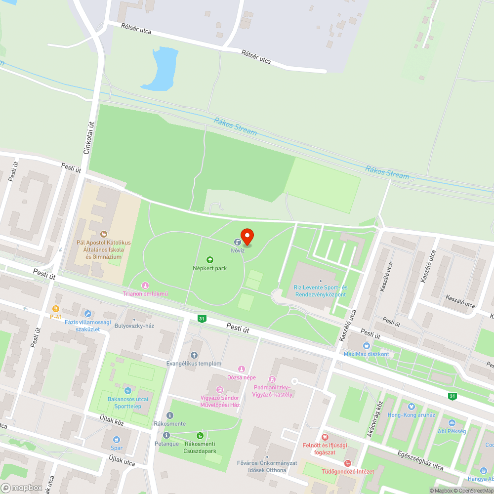 Szemetesek ürítése a népkertben bejelentés helye