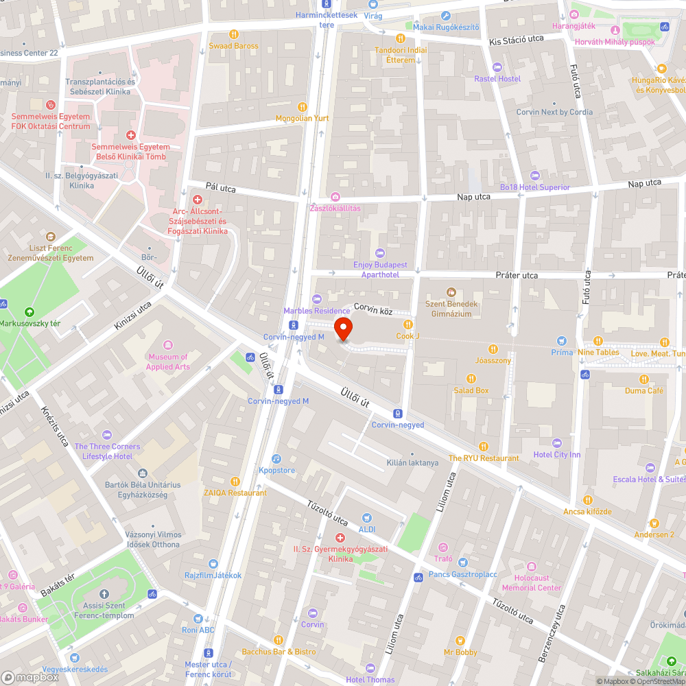 Nem működő, koszos LED-fal bejelentés helye