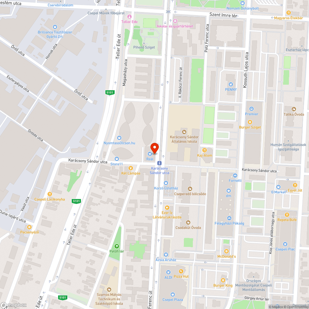 Szemetes környék bejelentés helye