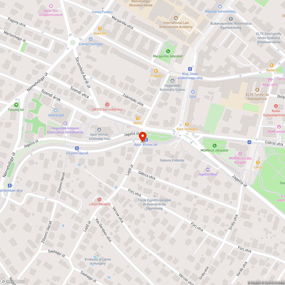 Kiégett BKV jelzőlámpa az Apor Vilmos téren bejelentés helye