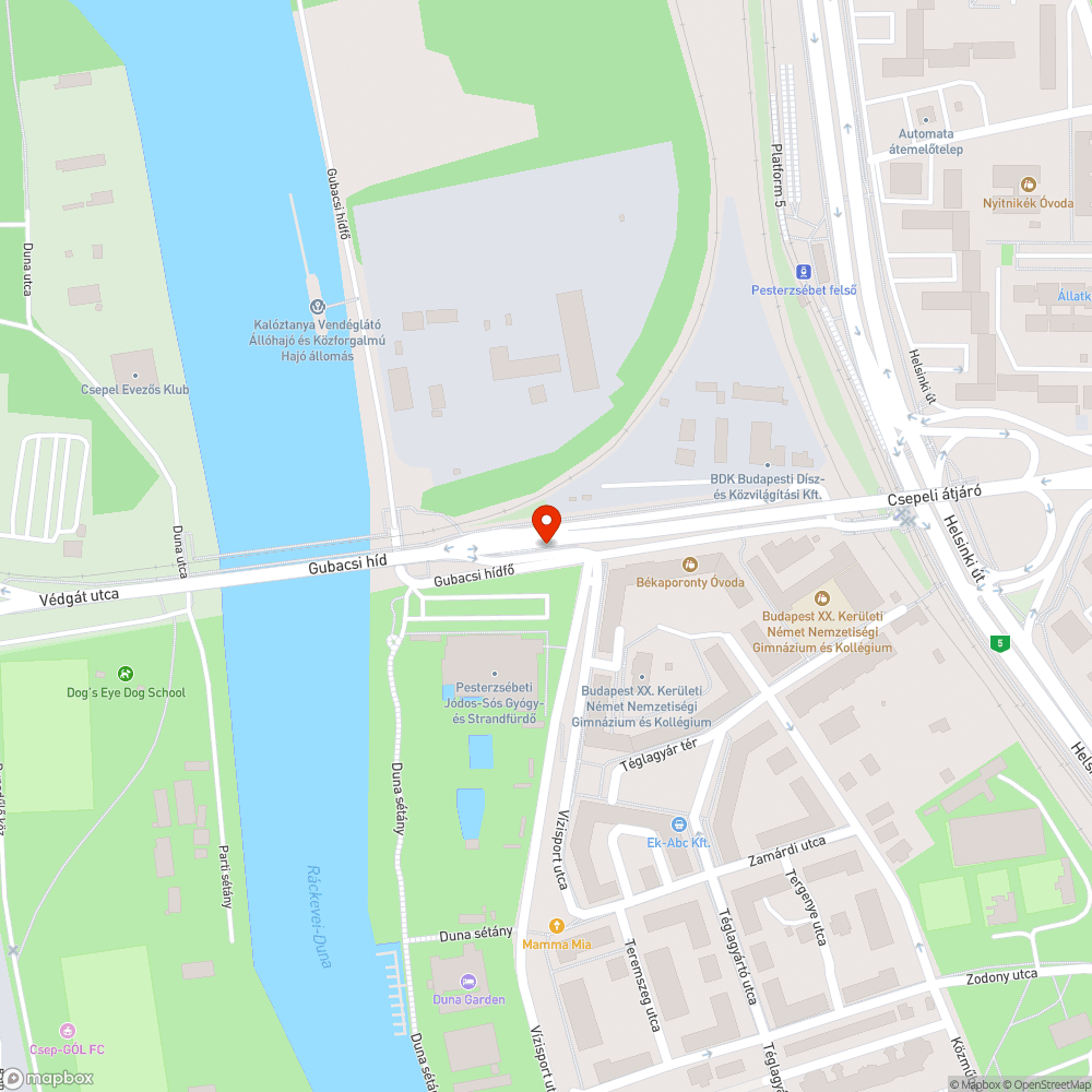 Kitört, otthagyott járda menti korlát bejelentés helye