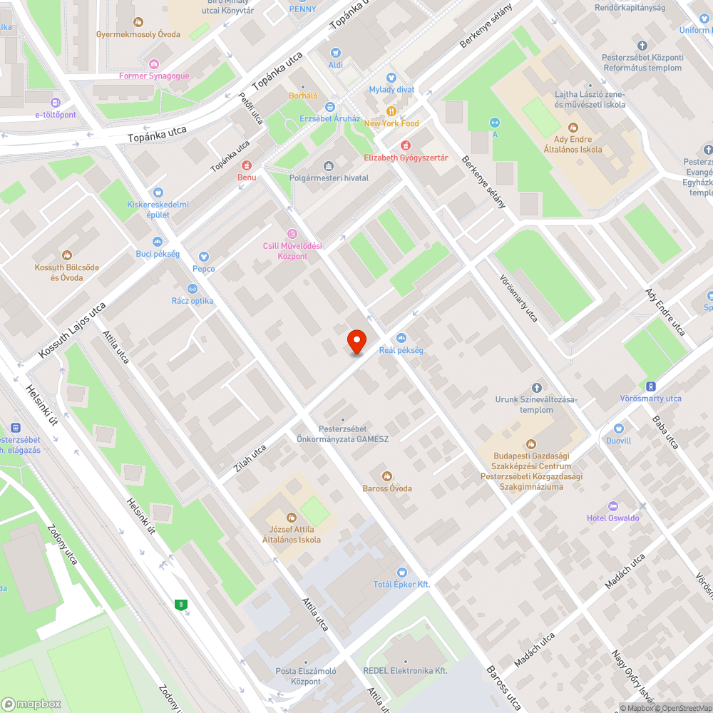 Elhagyott autó bejelentés helye