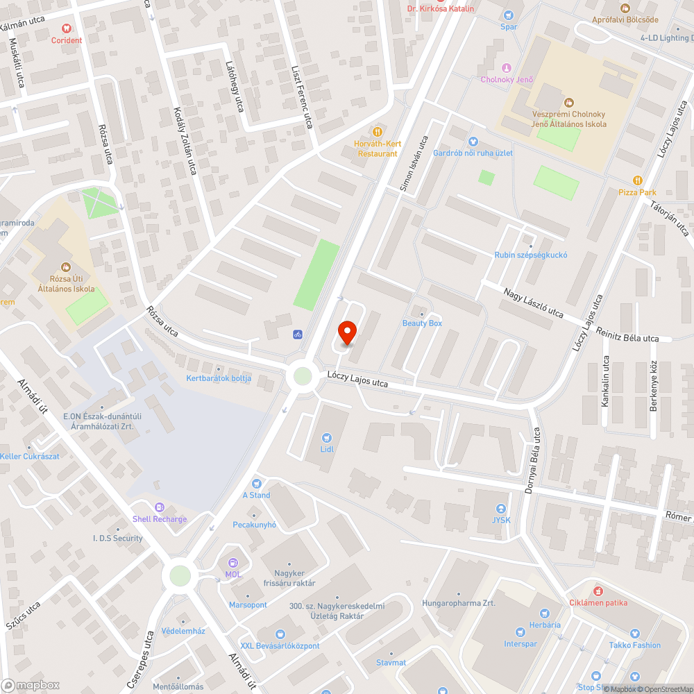 Elhagyott autó bejelentés helye