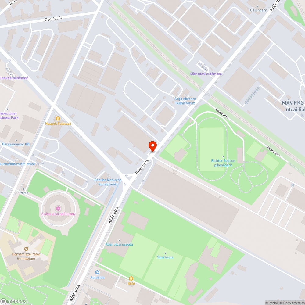 Teljes szélességben lezárt járda és kerékpárút alternatív útvonal kijelölése nélkül bejelentés helye