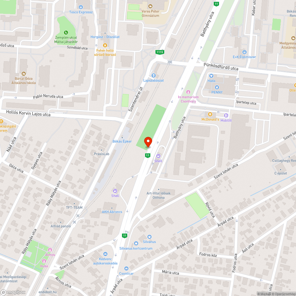 Lyukasztó berreg bejelentés helye