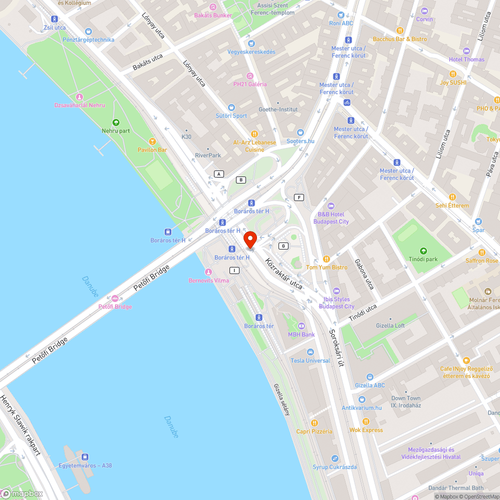 Boráros tér - villamosok oszlopai rozsdásak bejelentés helye