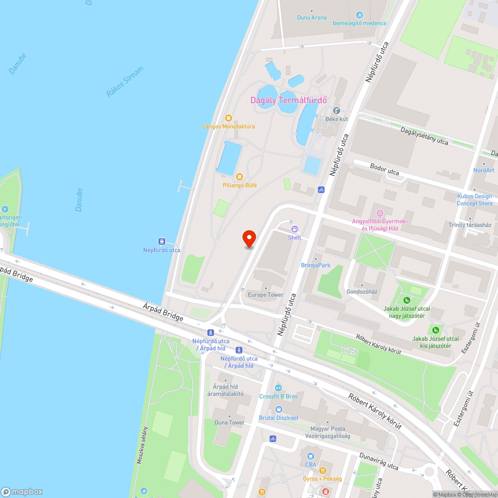 Sérült szalagkorlát az Árpád hídnál bejelentés helye