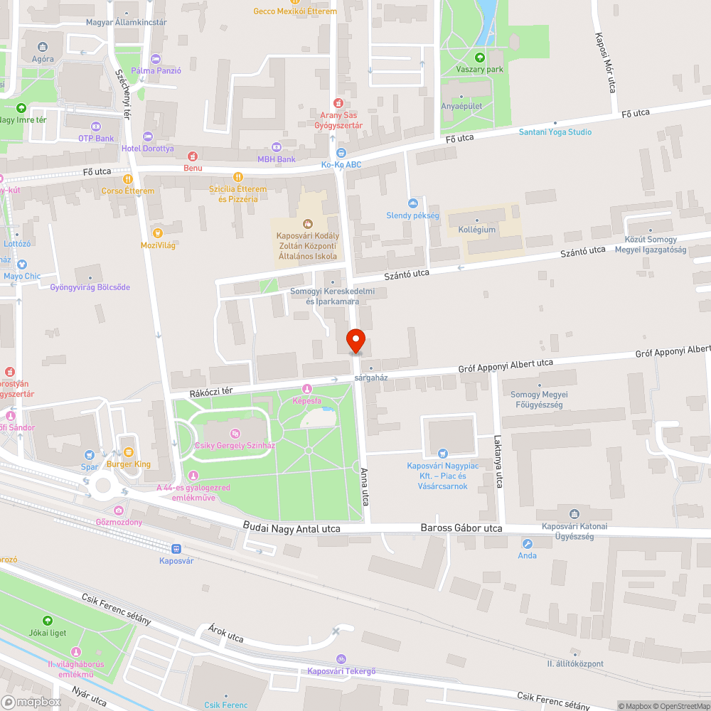 Megsüllyedt vízelvezető nyílás bejelentés helye