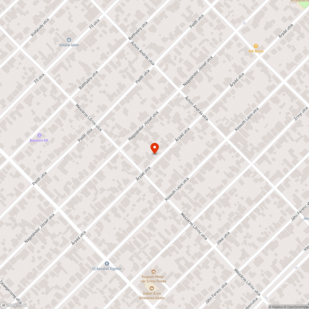 Elhagyott autó az Árpád utcában bejelentés helye