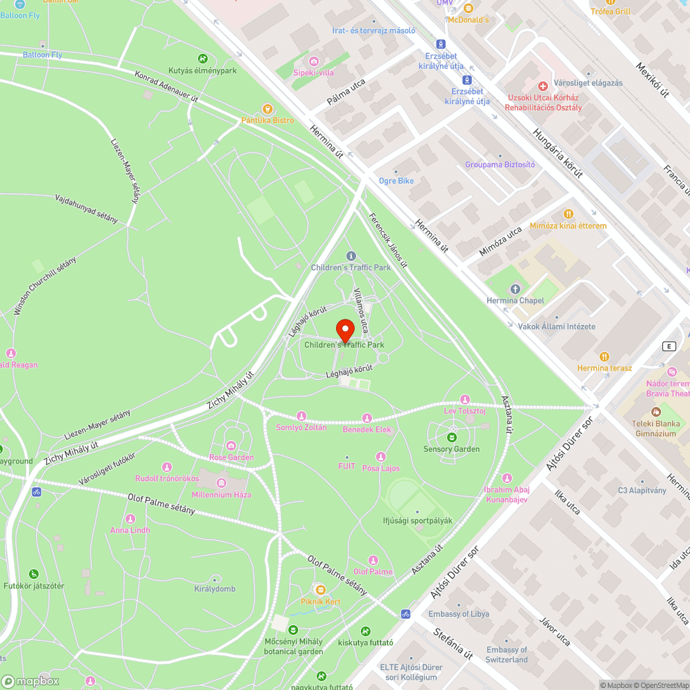 Balesetveszélyes járda bejelentés helye