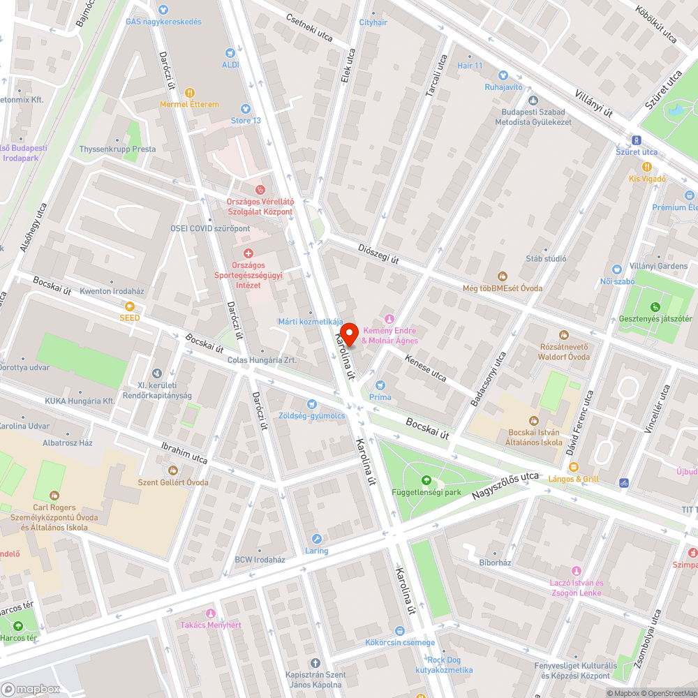 Billegő fedlap a Karolina úton bejelentés helye