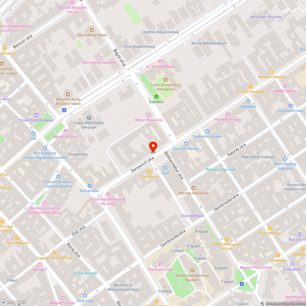 Lekopott sáv a Damjanich utcában bejelentés helye