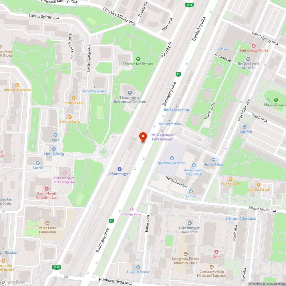 Félbehagyott útjavítás bejelentés helye