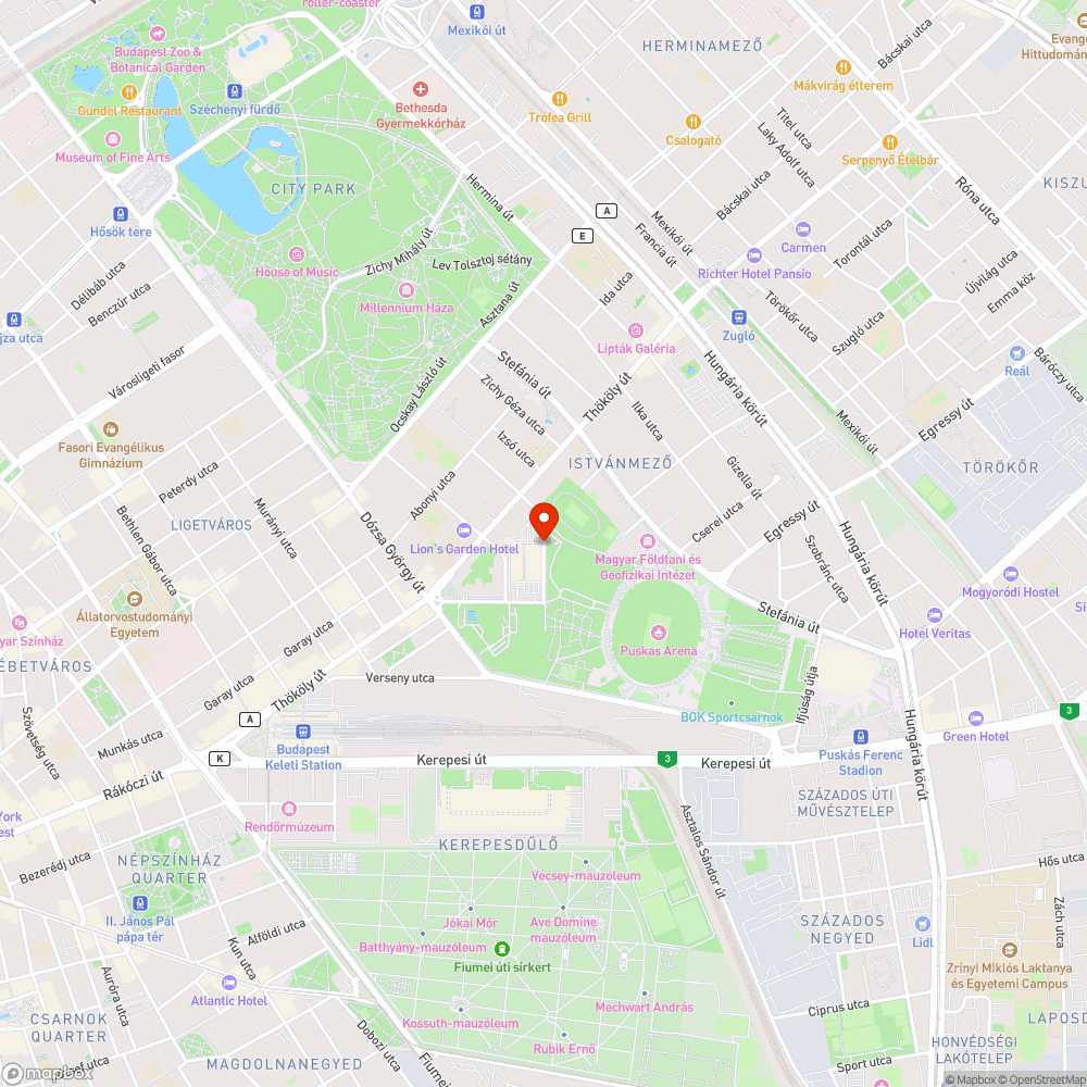 XIV. ker. Szabó József utcában 2 hatalmas kátyú az út közepén bejelentés helye