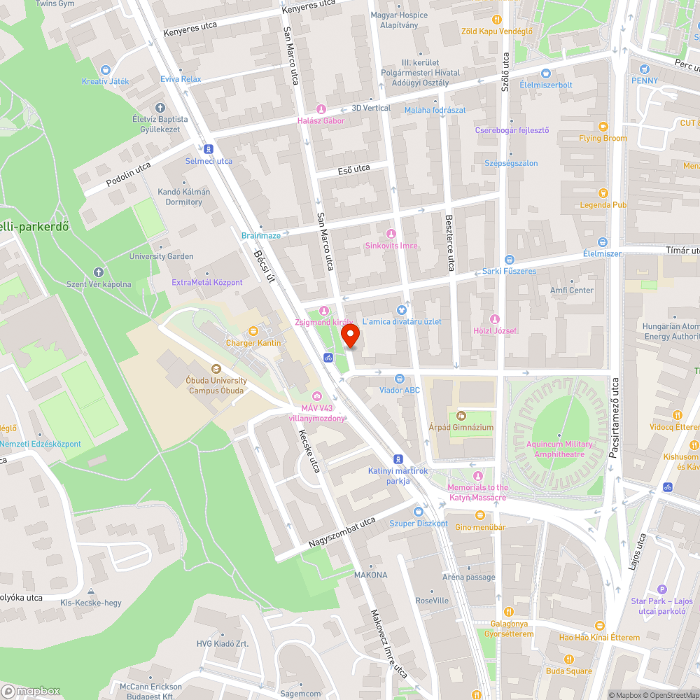 Kátyú a San Marco - Viador u. saroknál bejelentés helye