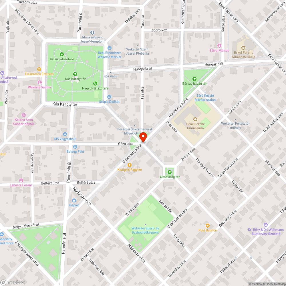 Kátyú a Mészáros Lőrinc utcában (egy a sok közül) bejelentés helye