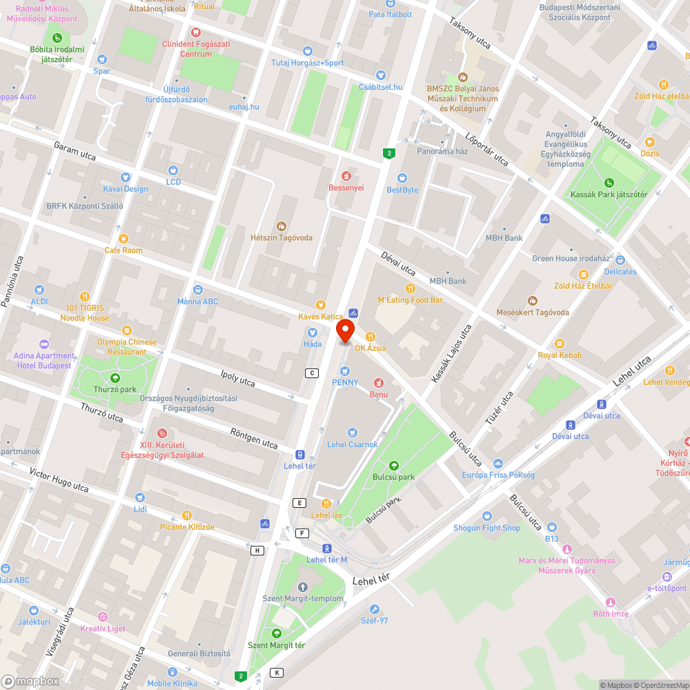 Roncskerékpár a Lehel téri csarnoknál bejelentés helye