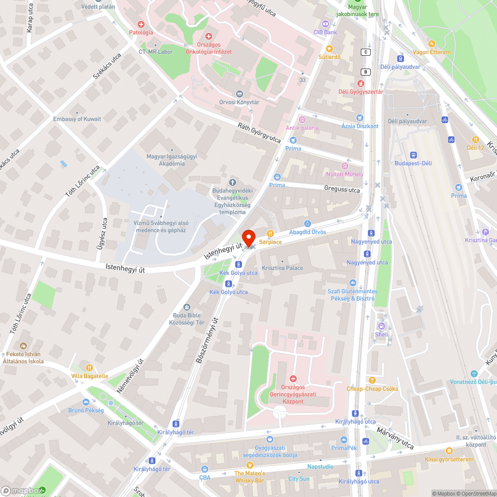 Rossz vágányállapotok az 59-es villamos vonalán bejelentés helye