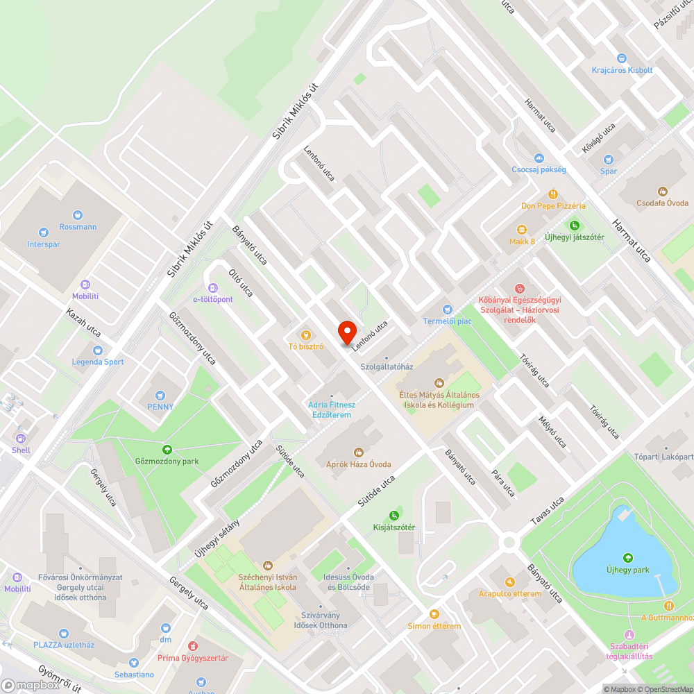 Törött telefonfülke-üveg bejelentés helye