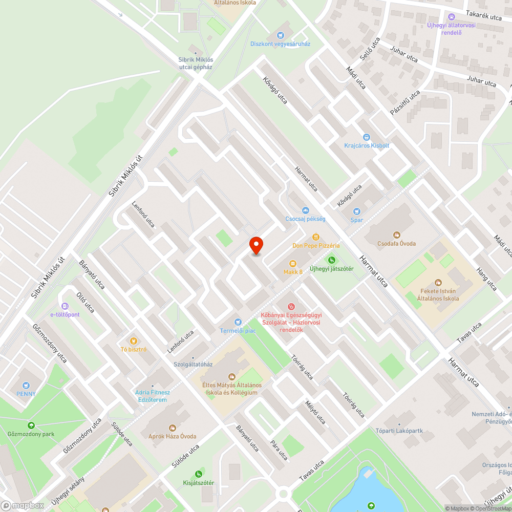 Kiszáradt fák bejelentés helye