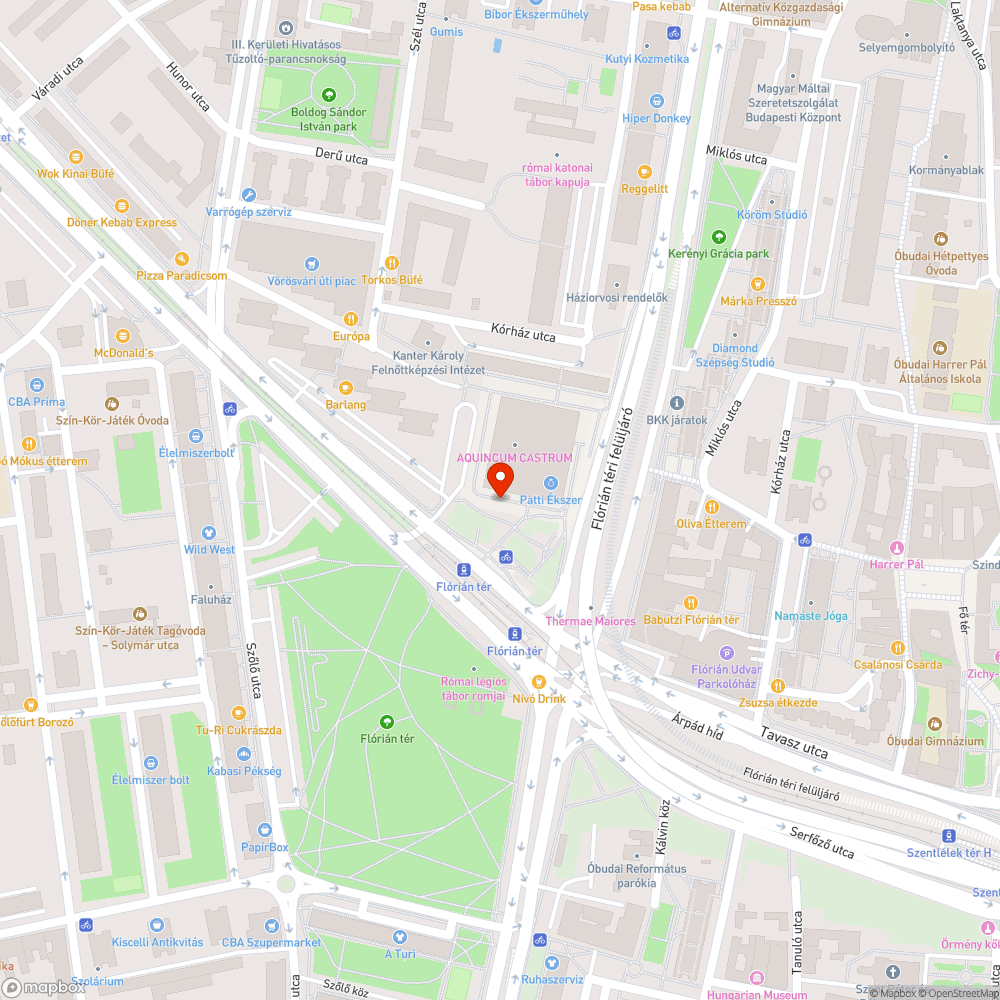 Hiányzó kerékpártámaszok a Flórián téren bejelentés helye