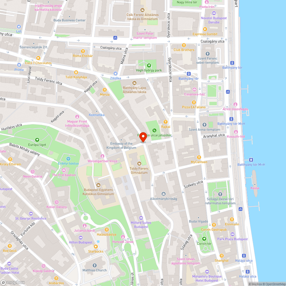 I. Franklin utca - Donáti utca sarka aknafedlap bejelentés helye