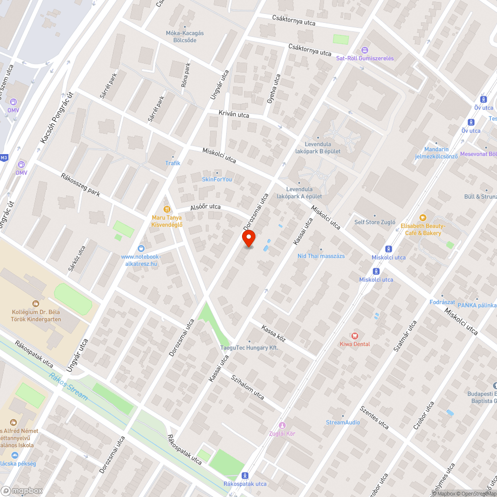 Elhagyott autó bejelentés helye