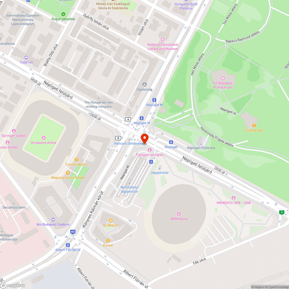 Kevés szemetes a Népligetnél bejelentés helye