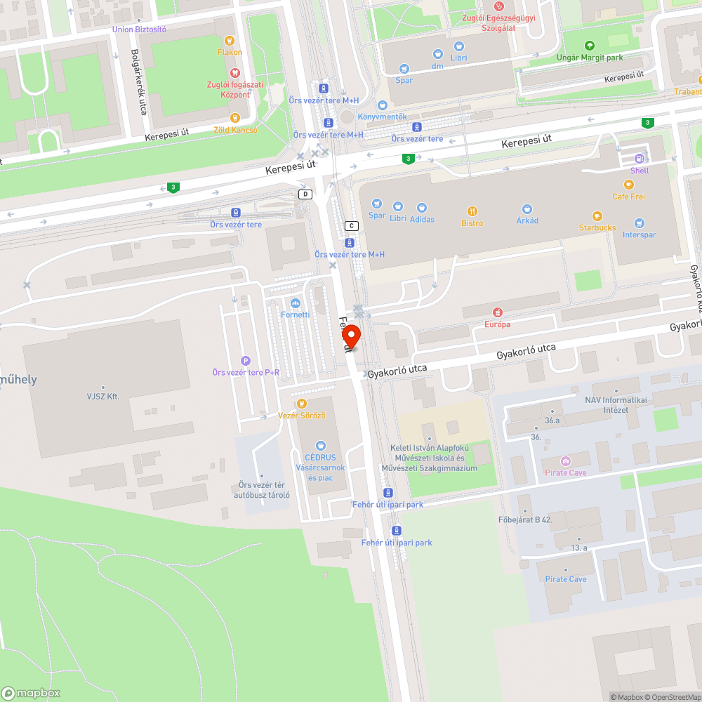 Szétesett bejelentés helye