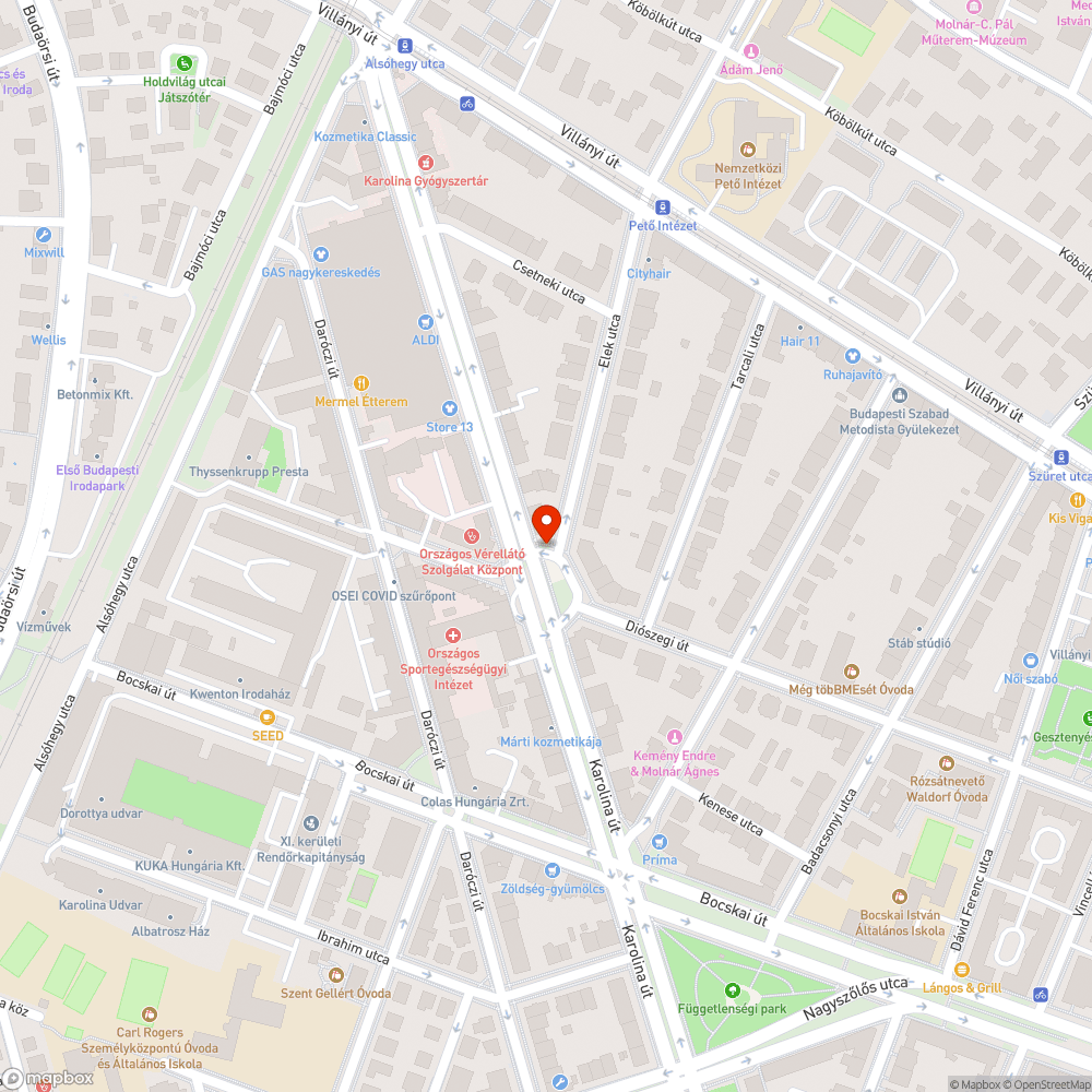 Szétporladt fedlap a Karolina úton bejelentés helye