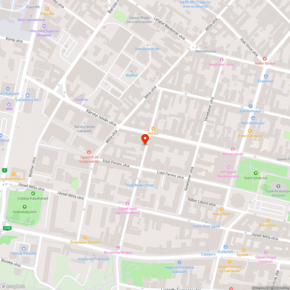 Magára hagyott autó bejelentés helye